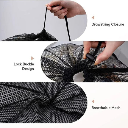 1-Pack Large Laundry Travel Bag, 60x90 cm, Black.