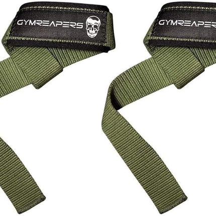 Lifting Wrist Straps for Weightlifting Bodybuilding, Compatible with Gymreapers, Dark Green.