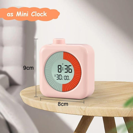 60 Minute Digital Timer with Clock and Alarm, 3-in-1, Pink.