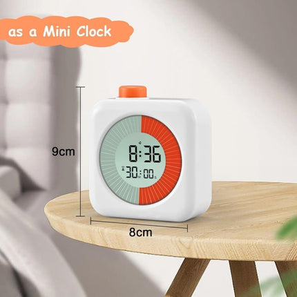 60 Minutes Digital 3-in-1 Timer with Clock and Alarm, White.