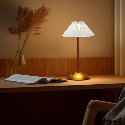 Portable LED Table Lamp with 3 Brightness Levels, USB Desk Lamp for Bedside Dining Table and Desk, White.