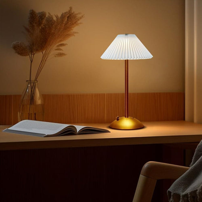Portable LED Table Lamp with 3 Brightness Levels, USB Desk Lamp for Bedside Dining Table and Desk, White.