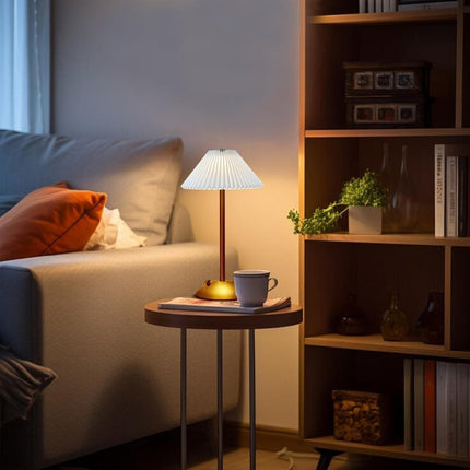Portable LED Table Lamp with 3 Brightness Levels, USB Desk Lamp for Bedside Dining Table and Desk, White.