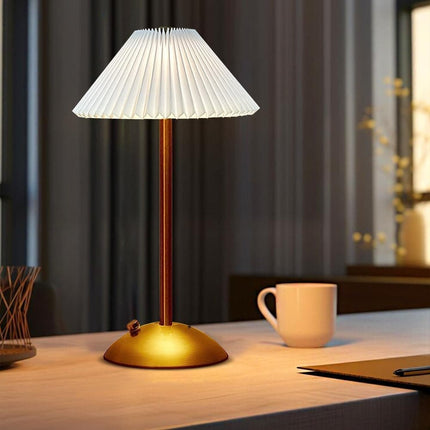 Portable LED Table Lamp with 3 Brightness Levels, USB Desk Lamp for Bedside Dining Table and Desk, White.