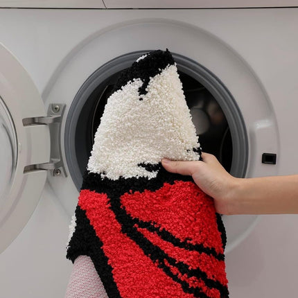 Christmas Santa Claus Bath Mat, Soft Non-Slip Absorbent, Machine Washable, for Living Room and Bathroom.