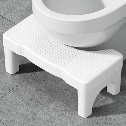 Non-Slip Toilet Stool, 40 x 21 cm, Wide Stomach Squatting Step for Bathroom Gray.