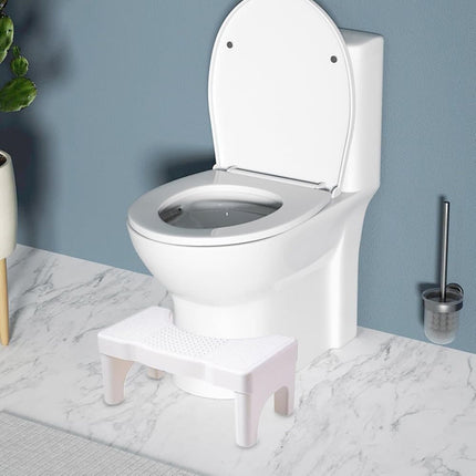 Non-Slip Toilet Stool, 40 x 21 cm, Wide Stomach Squatting Step for Bathroom Gray.