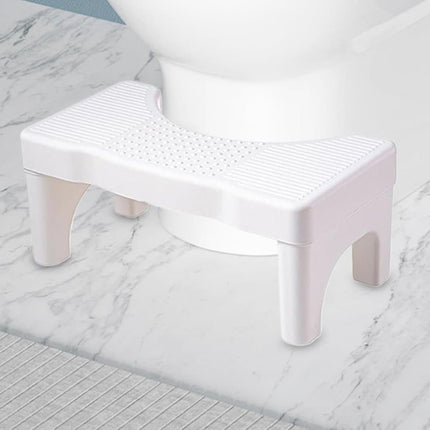 Non-Slip Toilet Stool, 40 x 21 cm, Wide Stomach Squatting Step for Bathroom Gray.