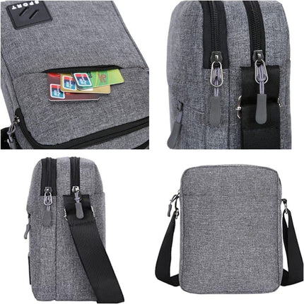 Waterproof Shoulder Backpack Multifunctional with Two Compartments, 16x23x9cm Gray.