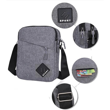 Waterproof Shoulder Backpack Multifunctional with Two Compartments, 16x23x9cm Gray.