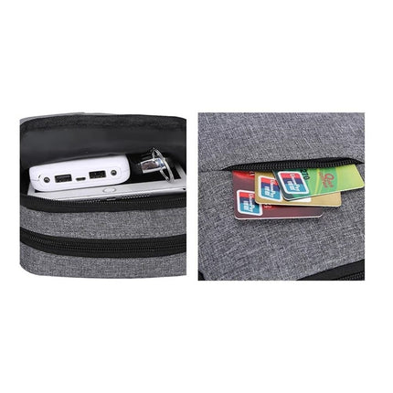 Waterproof Shoulder Backpack Multifunctional with Two Compartments, 16x23x9cm Gray.