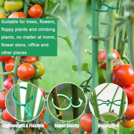 200 pcs Garden Plant Clips, Plastic Ring Design for Vines Tomatoes and Flowers, Decorative Garden Accessories.
