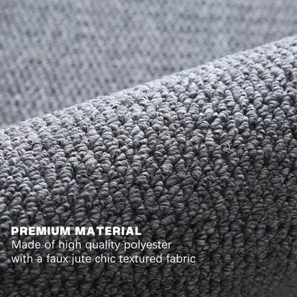 60x90cm Jute Doormat for Indoor Outdoor Use Non Slip Dust Resistant Quick Absorbing, Gray.