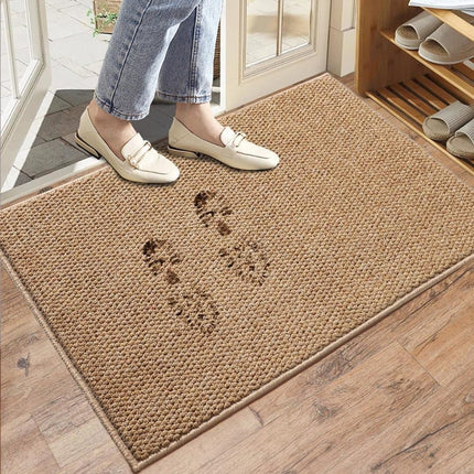 60x90cm Jute Doormat for Indoor and Outdoor Use Non-Slip Dust-Resistant Quick-Absorbing Welcome Mat, 40x60cm, Brown.