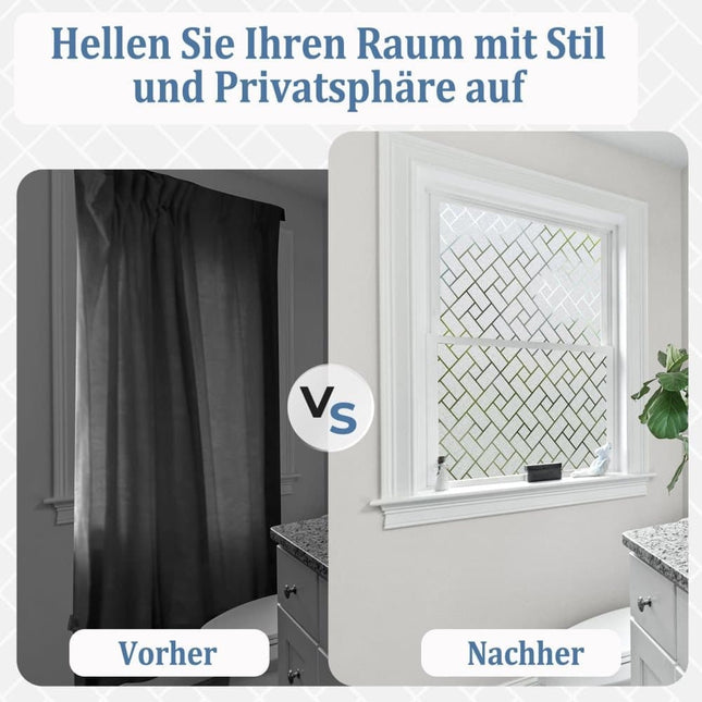 50cmx2m Window Film Self Adhesive Privacy Protection 3D Decorative Frosted Glass Film.