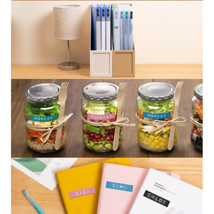 6 Rolls 3D Portable Label Printer for Home, Black, with Label Tape, Easy to Use.