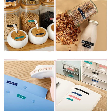 6 Rolls 3D Portable Label Printer for Home, Black, with Label Tape, Easy to Use.