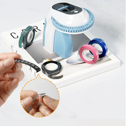 6 Rolls 3D Portable Label Printer for Home, Black, with Label Tape, Easy to Use.