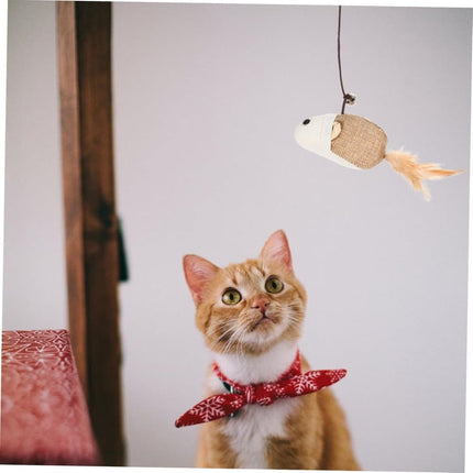 4 pcs Interactive Cat Toy with Bell and Teaser, for Playful Cats.