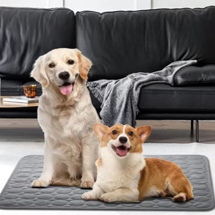 Cooling Mat for Dogs and Cats, 70x55cm, Dark Gray, Breathable, Multiple Colors Available.