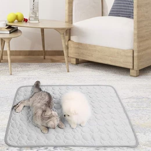 Cooling Mat for Dogs and Cats, 50x40cm, Breathable, Multiple Colors Available, Gray.
