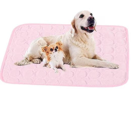 Cooling Mat for Dogs and Cats, 100×70cm, Pink, Breathable, Compatible with All Breeds.