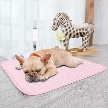 Cooling Mat for Dogs and Cats, 62×50cm, Breathable, Multiple Colors, Compatible with All Breeds, Pink.