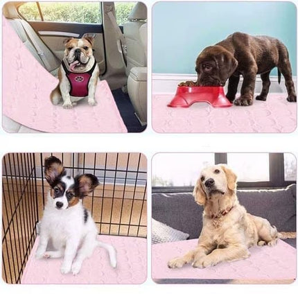 Cooling Mat for Dogs and Cats, 62×50cm, Breathable, Multiple Colors, Compatible with All Breeds, Pink.
