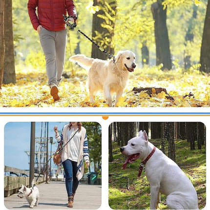 Reflective Hands-Free Dog Leash with Shoulder Strap for Small and Medium Dogs, Purple, Compatible with Jogging.