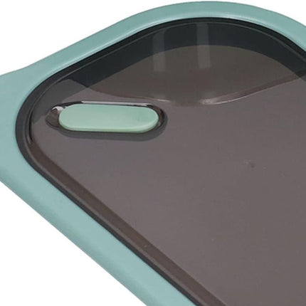Stainless steel lunch box 1200ml with spoon, double layer 2 compartments leak-proof, 304 stainless steel, Green.