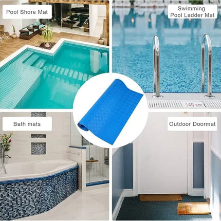 Non-Slip Pool Ladder Mat for Above-Ground Pools, 90 x 40 cm, Anti-Slip Protection with Non-Slip Pattern.