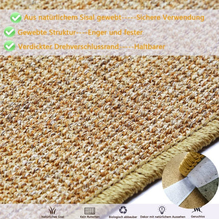 Natural Jute Cat Scratching Mat, Durable Floor Mat and Sustainable Cat Furniture, 50x80cm.