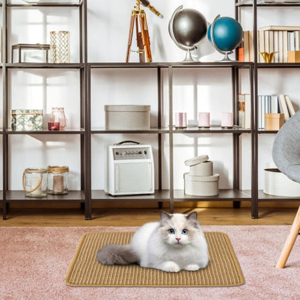 Natural Jute Cat Scratching Mat, Durable Floor Mat and Sustainable Cat Furniture, 30x40cm.