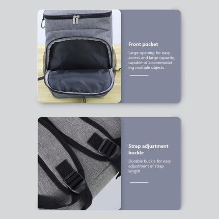 Insulated Backpack Cooler Bag Large Capacity Waterproof for Picnic Camping Lunch Grill, Gray.