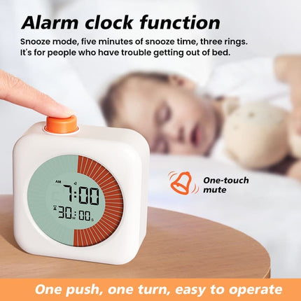 Digital Visual Timer 3-in-1 Clock Alarm Countdown for Kids and Home, Pink, 60 Min.