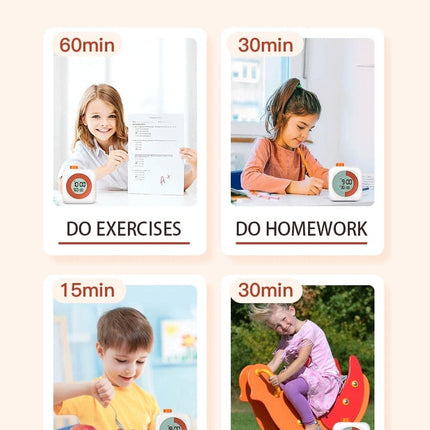 Digital Visual Timer 3-in-1 Clock Alarm Countdown for Kids and Home, Pink, 60 Min.