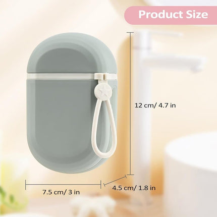 2-Pack Portable Soap Dish with Drainage Grid and Handle, Waterproof Travel Soap Storage for Outdoor Activities.