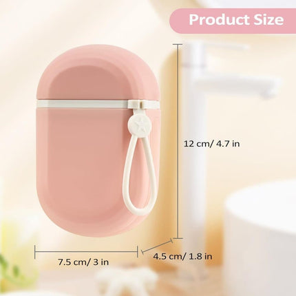 2-Pack Portable Soap Dish with Drainage Grid and Handle, Waterproof Travel Soap Holder for Outdoor Activities.