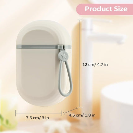 2-Pack Portable Soap Dish with Drainage Grid and Handle, Waterproof Travel Soap Storage for Outdoor Activities.