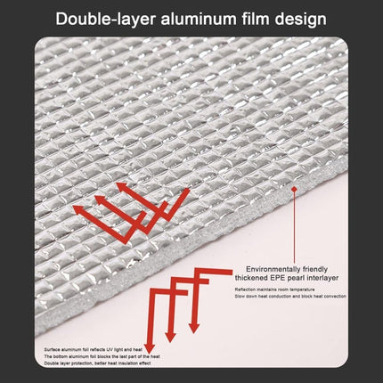 50x50cm Aluminum Foil Self-Adhesive Sun Protection Film for Balcony Windows and Conservatories, Thermal Insulation UV Privacy Protection, Black.