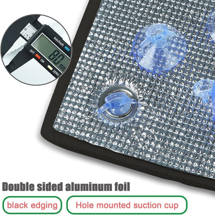 50x50cm Aluminum Foil Self-Adhesive Sun Protection Film for Balcony Windows and Conservatories, Thermal Insulation UV Privacy Protection, Black.