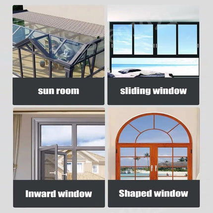 50x50cm Aluminum Foil Self-Adhesive Sun Protection Film for Balcony Windows and Conservatories, Thermal Insulation UV Privacy Protection, Black.