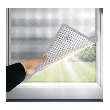 50x50cm Aluminum Foil Sun Protection Film, Self Adhesive Thermal Insulation UV Privacy Film for Windows, Balcony, Conservatories, Gray.