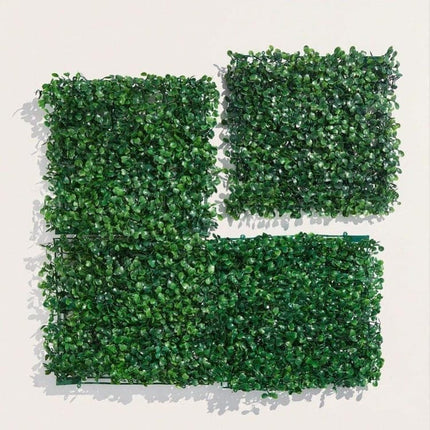 10-Pack Artificial Grass Panels 25x25 cm for Garden Party Wall Decor, Compatible with Outdoor.