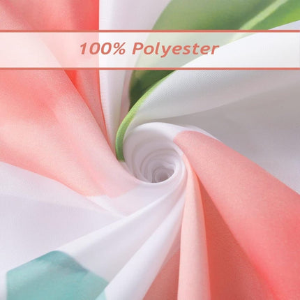 70x72 inches Shower Curtain 3D Fruit Motif Waterproof Mold Resistant with 12 Hooks, Pink.