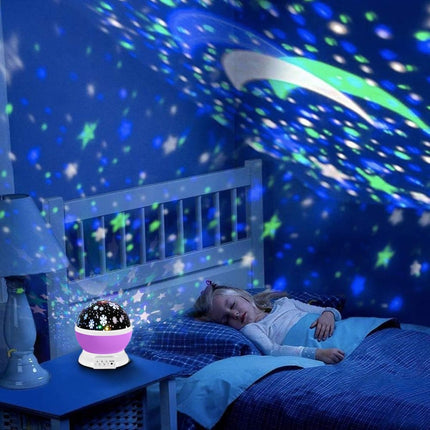 1 Pack Christmas Snowflake LED Projector Lamp with 360° Rotation, Battery or USB Powered for Party Decoration, Pink.