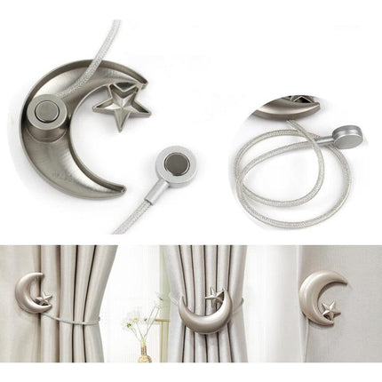 2 pcs Magnetic Curtain Ties Clips for Attachment and Fixation, Decorative and Practical.