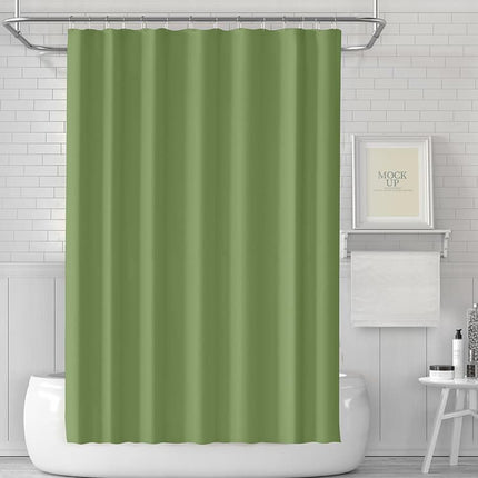 Waterproof Shower Curtain 180x180cm, Mold Resistant Quick-Drying, Light Green, for Outdoor Shower and Bathroom.