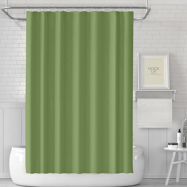 Waterproof Shower Curtain 180x180cm, Mold Resistant Quick-Drying, Light Green, for Outdoor Shower and Bathroom.