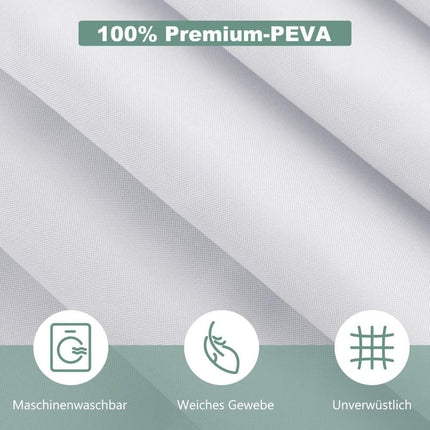 Waterproof Shower Curtain 180x180cm, Mold Resistant Quick-Drying, Light Green, for Outdoor Shower and Bathroom.